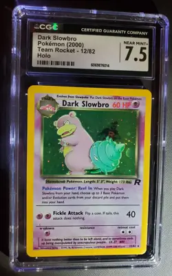 Pokemon TCG Dark Slowbro 12/82 Holo Rare Team Rocket CGC 7.5 NM+ 💫Swirl💫 - Image 1