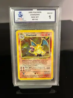 Charizard 4/102 Base Set Pokemon Card - 1999 - Graded MGC 1 - Image 1
