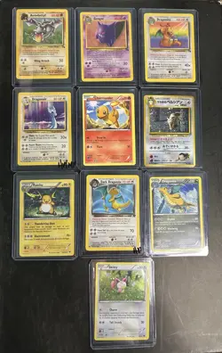Vintage Pokemon Card Lot of 10 Cards MP/HP - Image 1