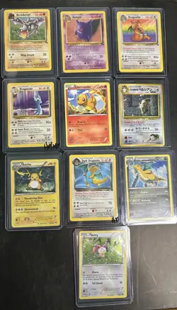Vintage Pokemon Card Lot of 10 Cards MP/HP - Image 2