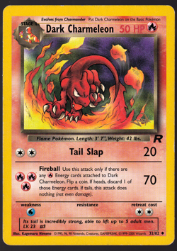 Dark Charmeleon W Gold Stamped Wizards Promo 32/82 Rocket 2000 Pokemon Card MP - Image 1