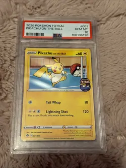 Pikachu on the Ball Pokemon Futsal 001/005 Miscellaneous Card & Products Regular - Image 1
