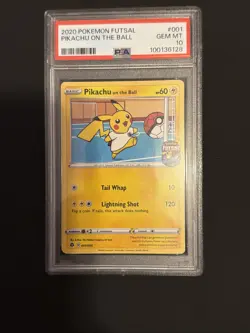 Pikachu on the Ball Pokemon Futsal 001/005 Miscellaneous Card & Products Regular - Image 4