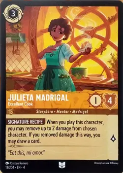 13/204 JULIETA MADRIGAL EXCELLENT COOK URSULAS RETURN DISNEY LORCANA CARD - Image 1