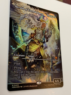HERALD OF ETERNAL DAWN (SHOWCASE) BORDERLESS FOIL NM ANGEL CREATURE 2024 MTG - Image 2
