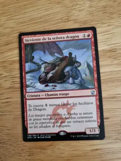 MTG - Dragonlord's Servant - Tarkir Dragonfury Promo - NM - Spanish Edition - Image 1