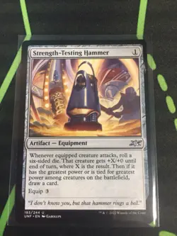 MTG Magic The Gathering Strength-Testing Hammer UNF Artifact Equipment Commander - Image 1