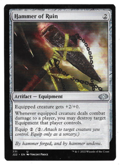 MAGIC THE GATHERING HAMMER OF RUIN ARTIFACT EQUIPMENT 771 MTG - Image 1