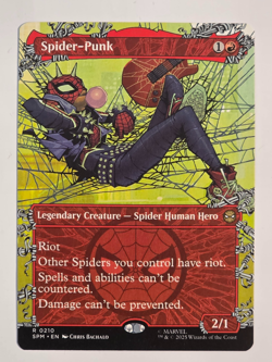 Spider-Punk R0210 Reg (Borderless) Marvel's Spider-Man Magic the Gathering NM - Image 1