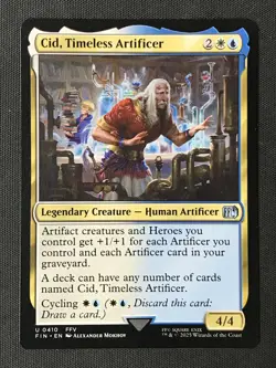 MTG FINAL FANTASY #410 Cid, Timeless Artificer (0410) NM - Image 1