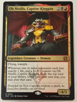 MTG Ob Nixilis, Captive Kingpin March of the Machine: The Aftermath Regular - NM - Image 1