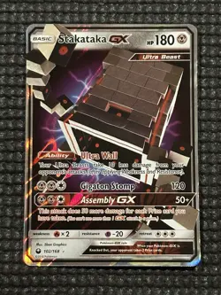 Pokemon TCG - Stakataka GX #102/168 - SM: Celestial Storm - Ultra Rare - NM - Image 1