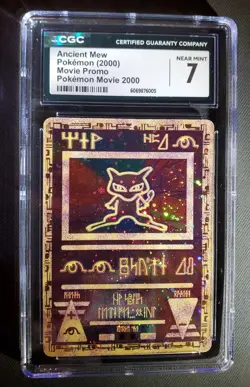 Ancient Mew Holo Holographic Pokemon 2000 WOTC Movie Promo CGC 7 💫Swirl💫 - Image 1