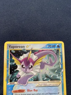 Vaporeon 102/108 - Gold Star EX Power Keepers Pokemon Card (MP/LP) - Image 2