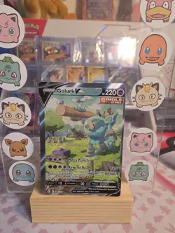 Pokemon TCG Golurk v Evolving Skies Ultra Rare Card 182/203 NM/LP MISCUT - Image 1