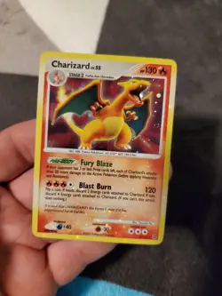 DAMAGED Pokemon TCG Charizard 3/132 Holo Rare Secret Wonders Card HOLO BLEED - Image 1