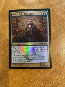 MTG Magic X1 Vorel of the Hull Clade - Dragon's Maze- Rare Foil Played - Image 1