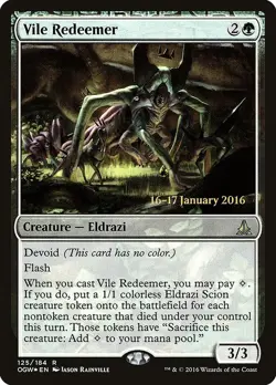 MTG PROMO FOIL - OGW: NM - VILE REDEEMER 125/184 - Image 1