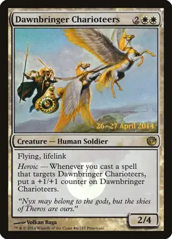 MTG RARE PROMO FOIL JOU: JOURNEY INTO NYX -NM- DAWNBRINGER CHARIOTEERS *6/165 - Image 1