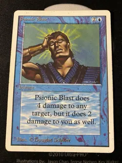 Psionic Blast UNLIMITED edition LP (x1) Magic the Gathering MTG Old School - Image 1