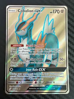 Pokemon TCG Cobalion GX 168/181 Team Up Full Art Ultra Rare LP/MP - Image 1
