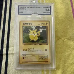 Pikachu Jungle Japanese Pokemon Card 25 AGS 8.5 - Image 1