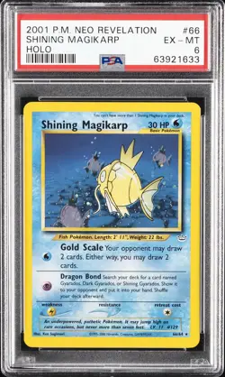 2001 POKEMON NEO REVELATION #66 SHINING MAGIKARP-HOLO PSA 6 - Image 1