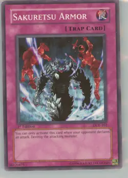Yu-Gi-Oh Dark Crisis Sakuretsu Armor #DCR-102 1st Edition Lightly played - Image 1
