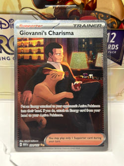 Giovanni's Charisma 204/165 Special Illustration Rare Pokemon Card 151 - Image 1