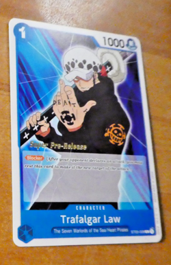 ONE PIECE ENGLISH CARD SUPER PRE RELEASE GAME CARTE Trafalgar Law ST03-008 EN NM - Image 1