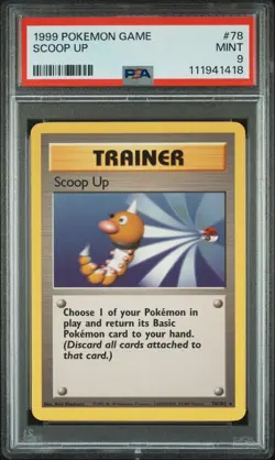 PSA 9 SCOOP UP 78/102 Base Set 1999 POKEMON TCG Card - Image 1