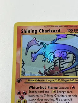 Shining Charizard Pokemon Holo card near mint HP 100 - No. 107 / 105 * RARE * - Image 4