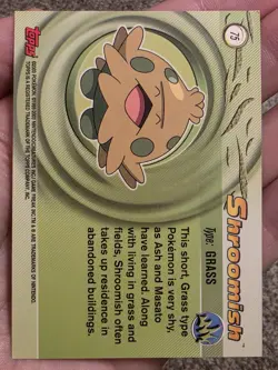 2003 Topps Pokemon Advanced Shroomish #75 Holo LP Card - Image 2