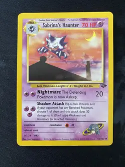 Sabrina's Haunter 55/132 Gym Challenge Regular Pokemon card - NM - Image 1