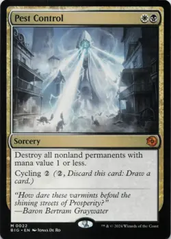 MTG Pest Control Normal NM Outlaws of Thunder Junction OTJ The Big Score - Image 1