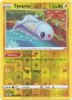 Tynamo 057/185 Vivid Voltage Reverse Holo Common NM Pokemon DNA GAMES - Image 1
