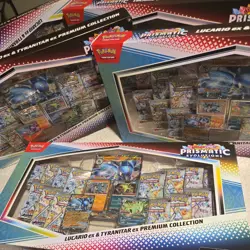 Pokemon Prismatic Evolutions Lucario/Tyranitar EX Prem Collection(FREE SHIPPING) - Image 2