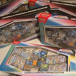 Pokemon Prismatic Evolutions Lucario/Tyranitar EX Prem Collection(FREE SHIPPING) - Image 4