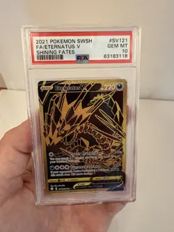 Eternatus V Full Art Sword & Shield Shining Fates PSA 10 Pokemon card #SV121 - Image 3