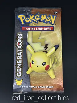 Generations Booster Pack Pikachu Art XY Pokemon Cards 2016 20th Anniversary - Image 1