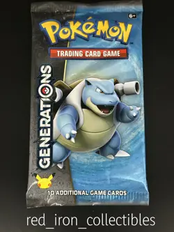 Generations Booster Pack Blastoise Art XY Pokemon Cards 2016 20th Anniversary - Image 1