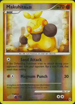 Makuhita 68/99 Reverse Holo Common Arceus Pokemon Card LP - Image 1