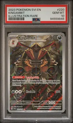 Pokemon PSA 10 Kingambit 220/198 Illustration Rare Scarlet & Violet Base Card - Image 1