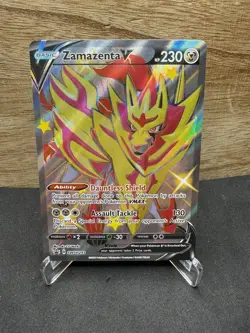 Zamazenta V Pokemon Sword & Shield SWSH293 Shiny Full Art Black Star Promo NM - Image 1
