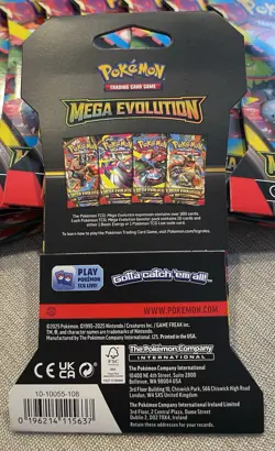 NEW Factory Sealed Pokemon TCG Mega Evolution Booster Pack LOT of 12 - Image 2