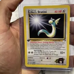 Pokemon 1st Edition Erika's Dratini 42/132 Gym Heroes Uncommon Pokemon NM/MT TCG - Image 1