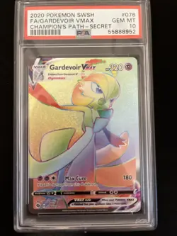 Pokemon Champion's Path Gardevoir VMAX 076/073 Rainbow Secret GEM MINT PSA 10 - Image 1