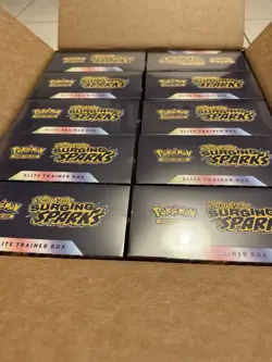 Pokemon TCG: Surging Sparks Elite Trainer Boxes 10 Pack ALL SEALED!!! - Image 2