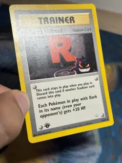 Rocket's Hideout 63/64 Uncommon First 1st Edition Pokemon Card Gengar Cameo PL - Image 4
