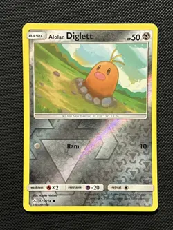 Pokemon Unbroken Bonds - Alolan Diglett - 121/214 - Reverse Holo - M/NM - Image 2